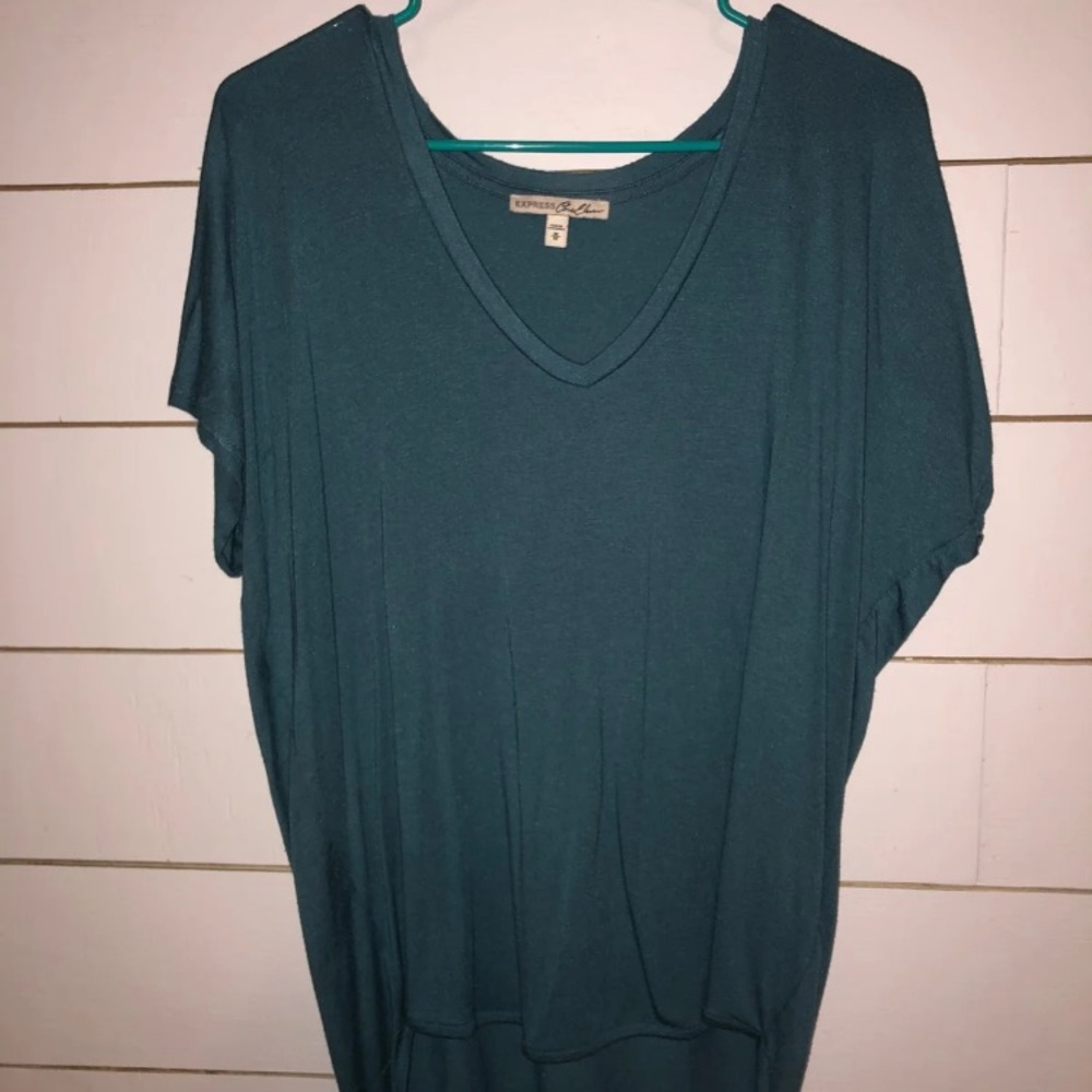 blue fashion top high-low